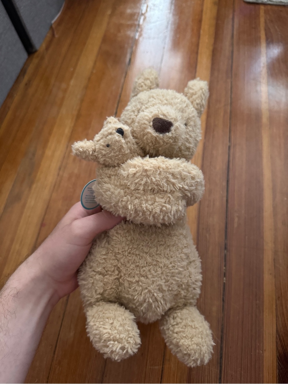 Jellycat NWT Huddles Kangaroo with Baby - Picture 2 of 14